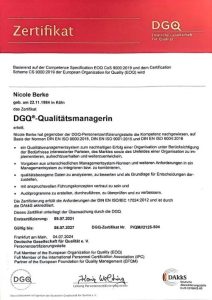 Qualitätsmanagerin Zertifikat - Nicole Berke